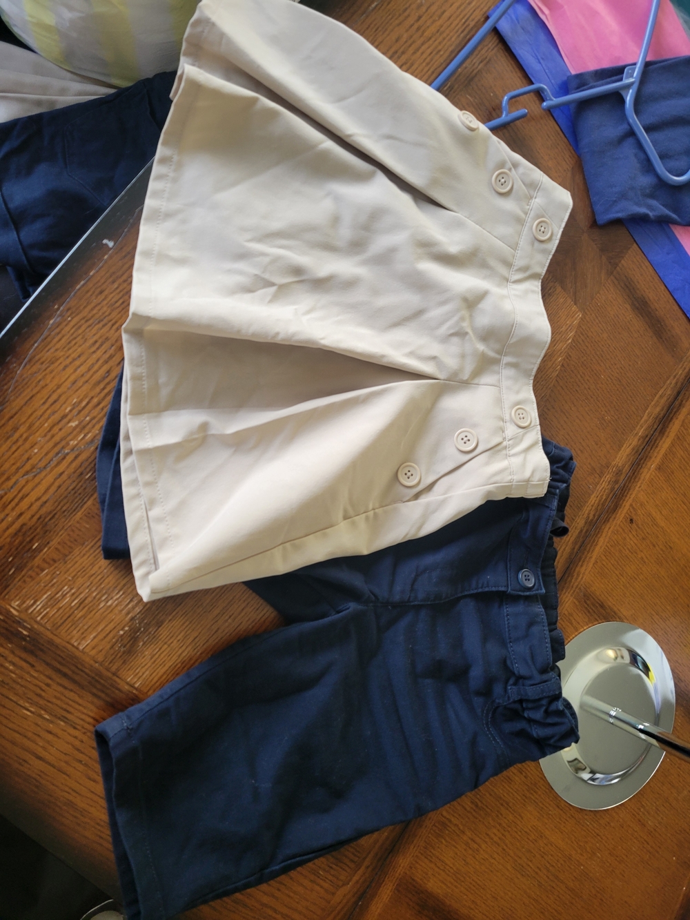 Nautica Khaki Skort with Navy Shorts - Girls Bundle Of 2 Sz 8